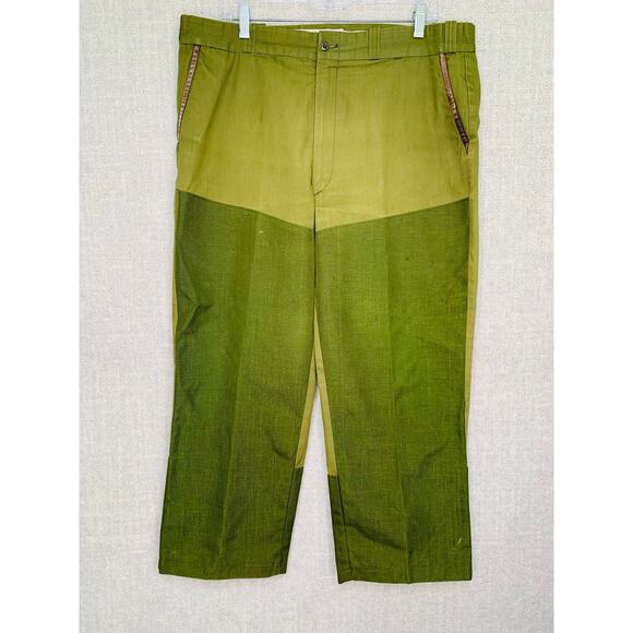 Dunns Pants Mens 36 x 26 Green Gaiter Hunting Military Vintage Talon‎ Zip 60s - Picture 1 of 11